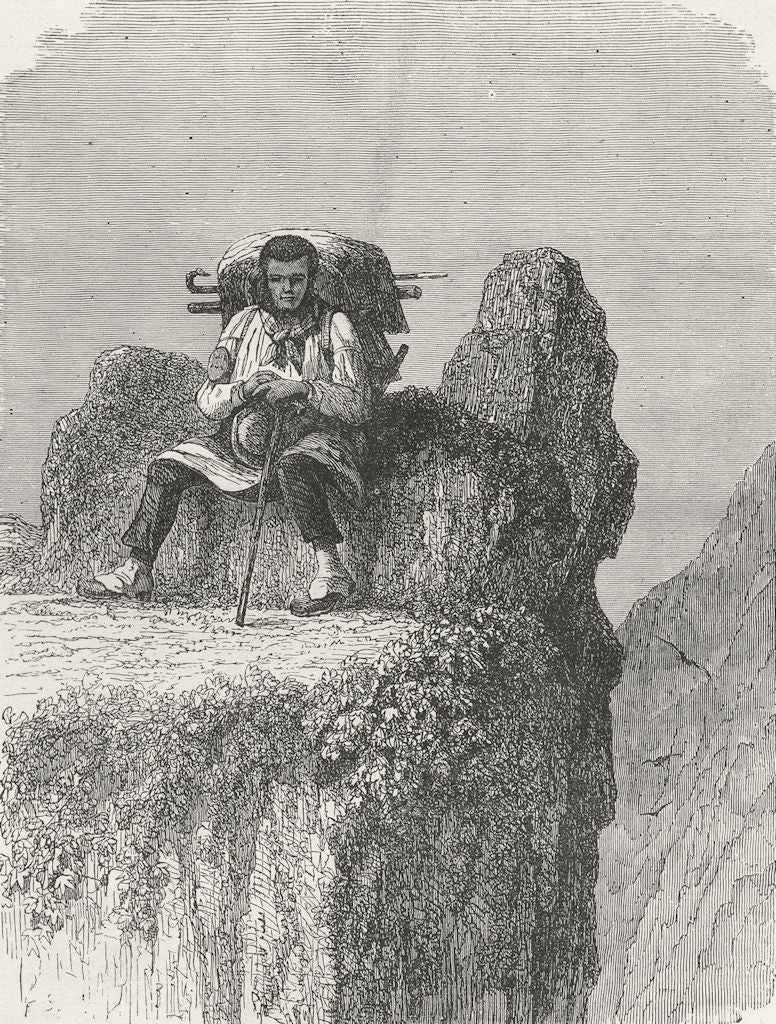 GERMANY. Guide in the Hartz 1880 old antique vintage print picture